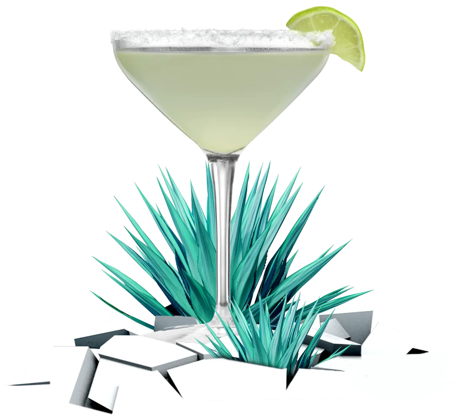 coupe glass of 1800 classic margarita